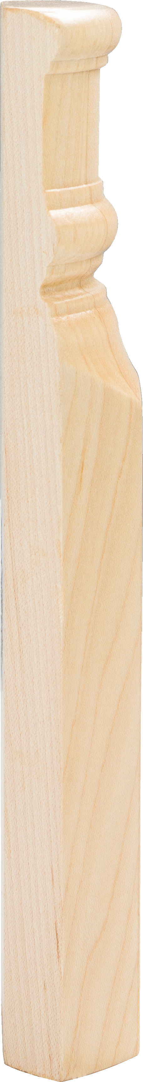 2-7/8" W x 1-7/8" D x 9-7/8" H Oak Spool & Beveled Transition Block