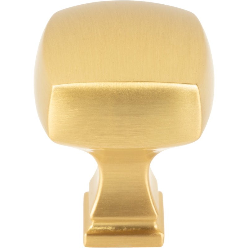 1-1/8" Overall Length Brushed Gold Square Audrey Cabinet Knob