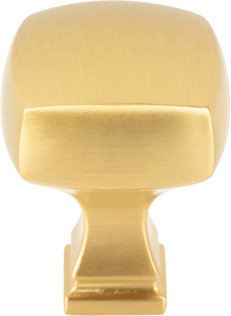 1-1/8" Overall Length Brushed Gold Square Audrey Cabinet Knob