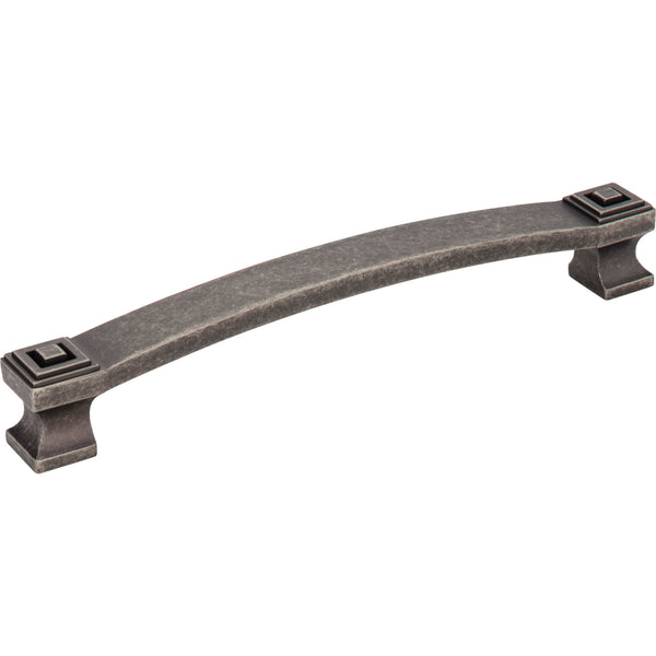 160 mm Center-to-Center Distressed Pewter Square Delmar Cabinet Pull