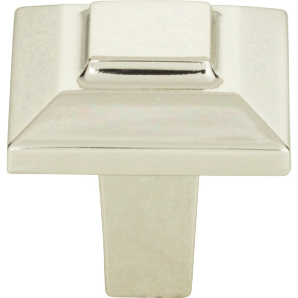 Trocadero Small Square Knob 1 Inch Polished Nickel