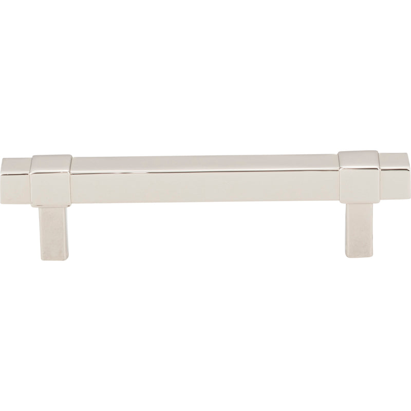 96 mm Center-to-Center Polished Nickel Square Zane Cabinet Pull