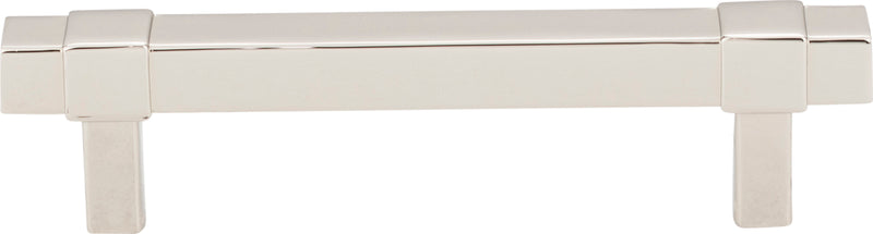 96 mm Center-to-Center Polished Nickel Square Zane Cabinet Pull