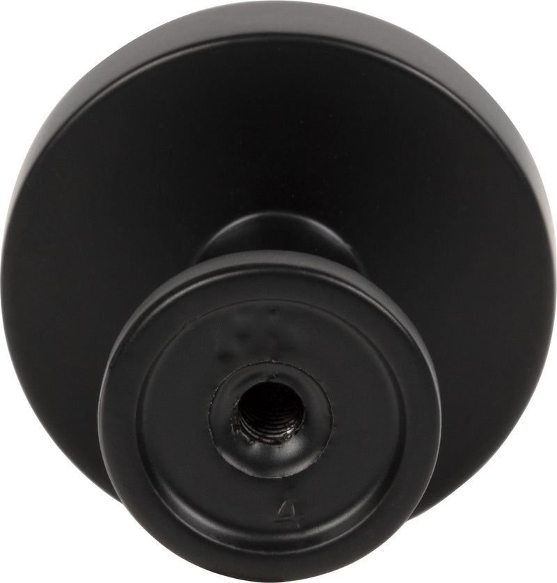 1-1/4" Diameter Matte Black Richard Cabinet Knob