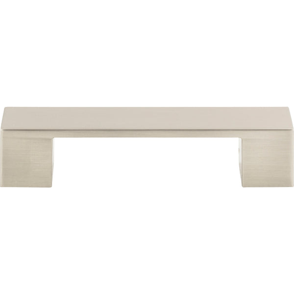 Wide Square Pull 3 3/4 Inch (c-c) Brushed Nickel