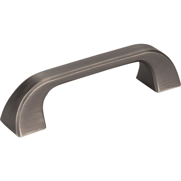 96 mm Center-to-Center Brushed Pewter Square Marlo Cabinet Pull