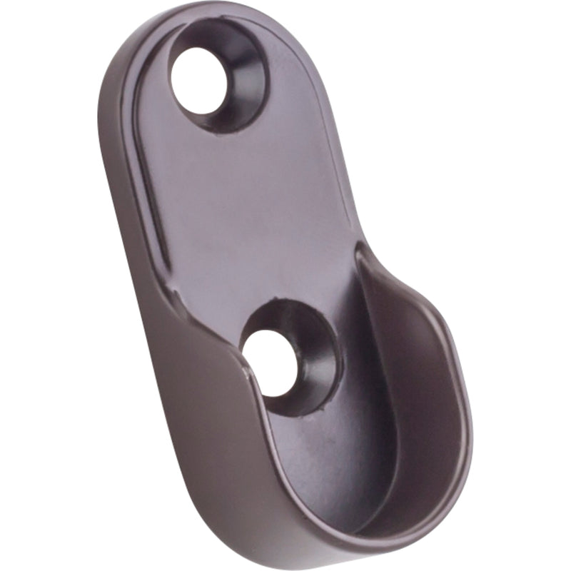 Dark Bronze Screw-In Mounting Bracket for Oval Closet Rods