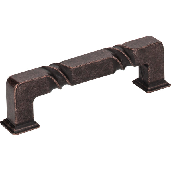96 mm Center-to-Center Distressed Oil Rubbed Bronze Rustic Twist Tahoe Cabinet Pull