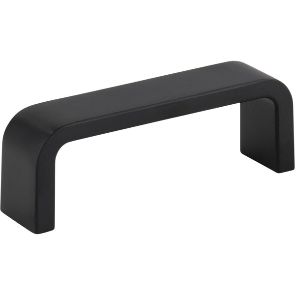 3" Center-to-Center Matte Black Square Asher Cabinet Pull