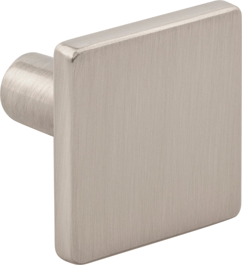 1-1/4" Overall Length Satin Nickel Walker 1 Square Knob