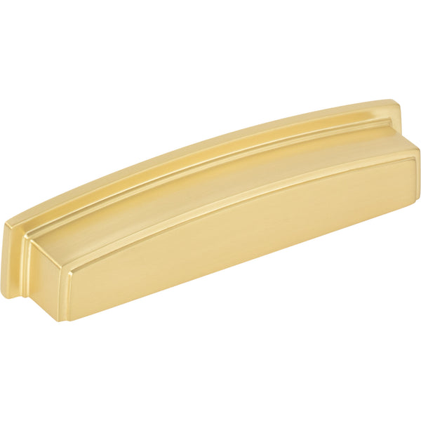 128 mm Center Brushed Gold Square-to-Center Square Renzo Cabinet Cup Pull