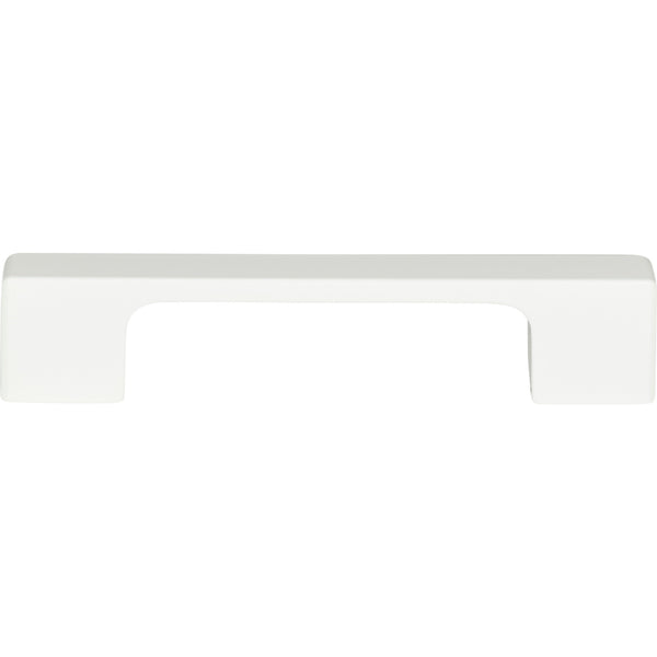 Thin Square Pull 3 3/4 Inch (c-c) High White Gloss