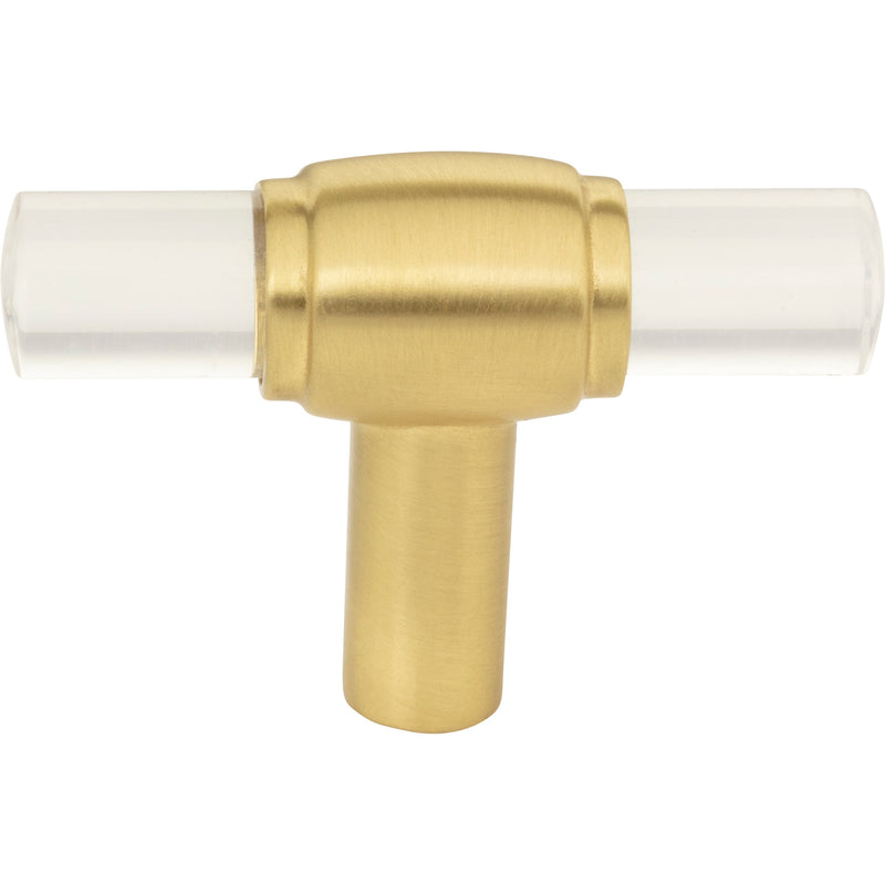 2" Brushed Gold Carmen Cabinet "T" Knob