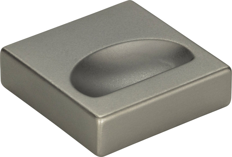 Thin Square Knob 1 1/4 Inch Slate