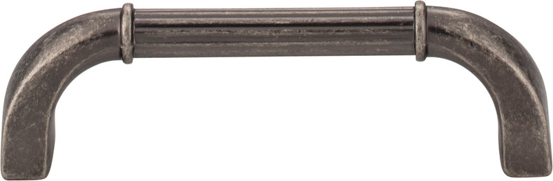 96 mm Center-to-Center Distressed Pewter Cordova Cabinet Pull