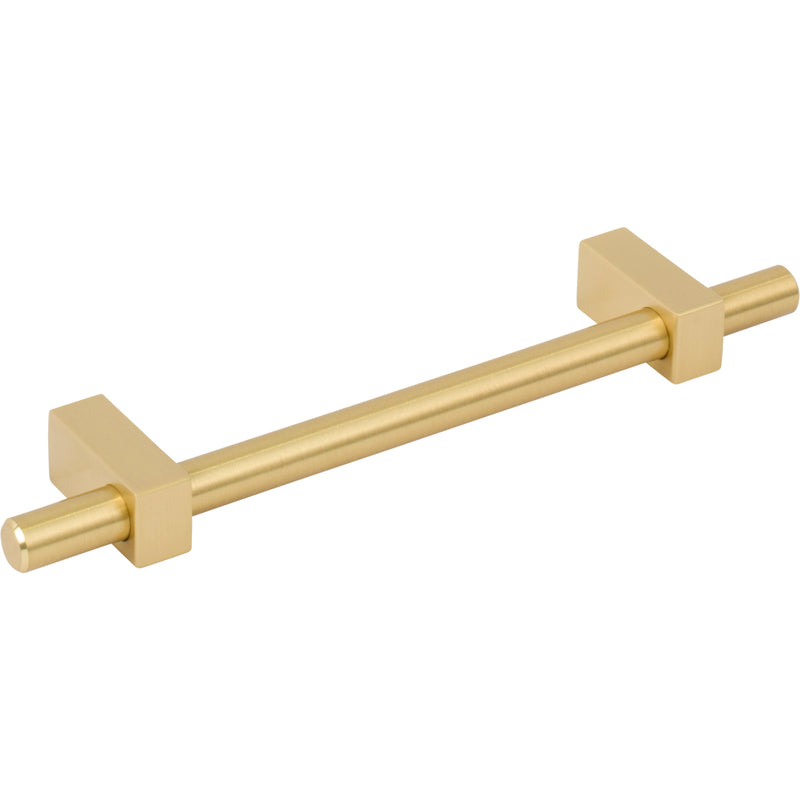 128 mm Center-to-Center Brushed Gold Larkin Cabinet Bar Pull