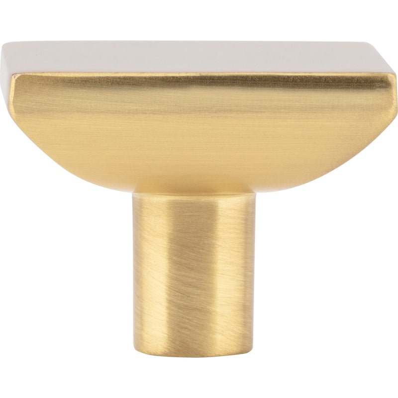 1-5/8" Overall Length Brushed Gold Walker 1 Square Knob