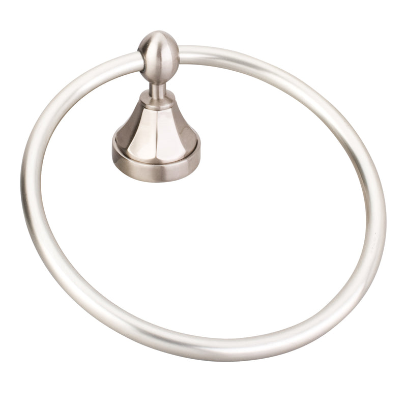 Newbury Satin Nickel Towel Ring - Retail Packaged