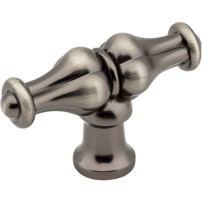 2-1/4" Brushed Pewter Bella Cabinet "T" Knob