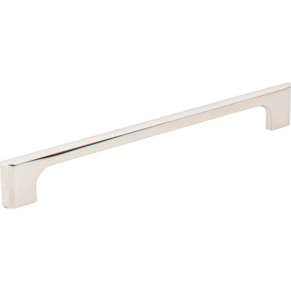 192 mm Center-to-Center Polished Nickel Asymmetrical Leyton Cabinet Pull