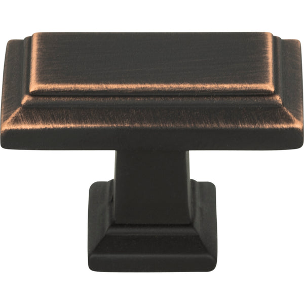 Sutton Place Rectangle Knob 1 7/16 Inch Venetian Bronze