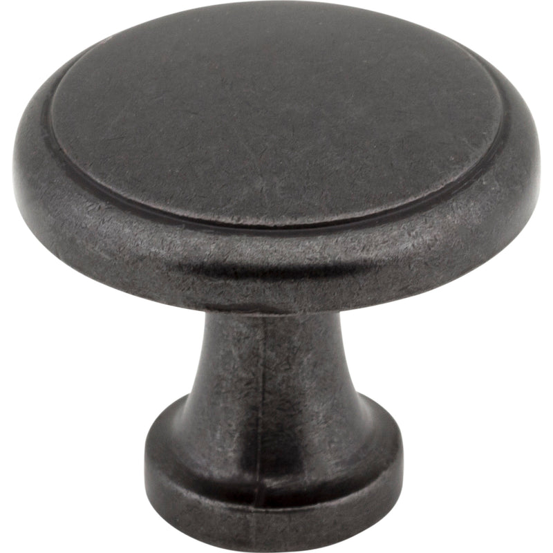 1-3/16" Diameter Gun Metal Gatsby Cabinet Mushroom Knob