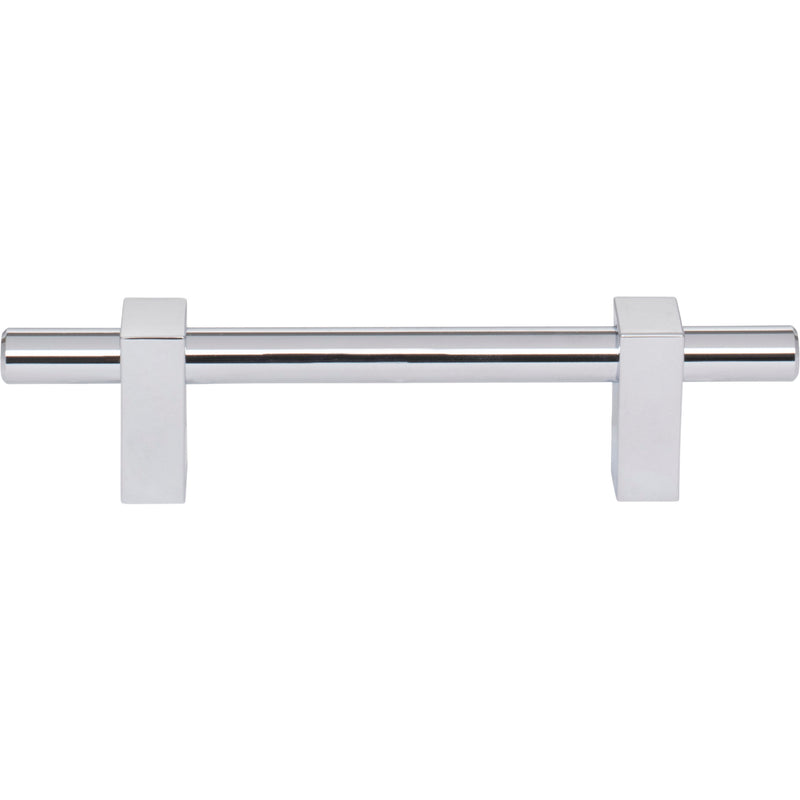 96 mm Center-to-Center Polished Chrome Larkin Cabinet Bar Pull