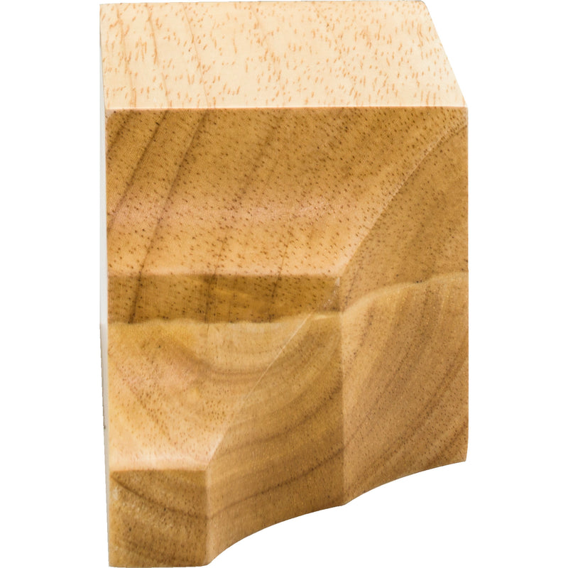 3" W x 3" D x 6-1/4" H Rubberwood Inside Corner Cornice Block