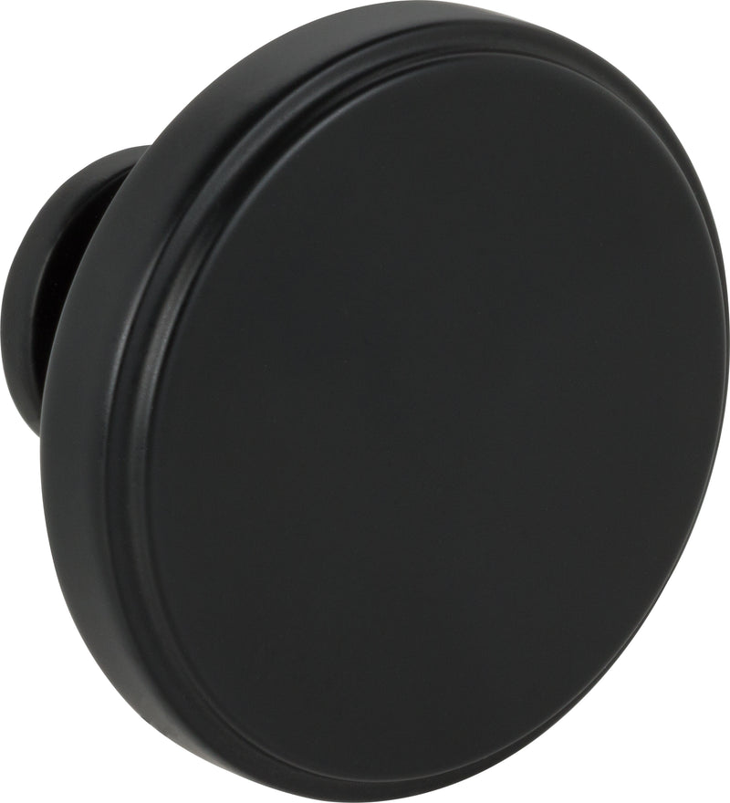 1-3/4" Diameter Matte Black Richard Cabinet Knob