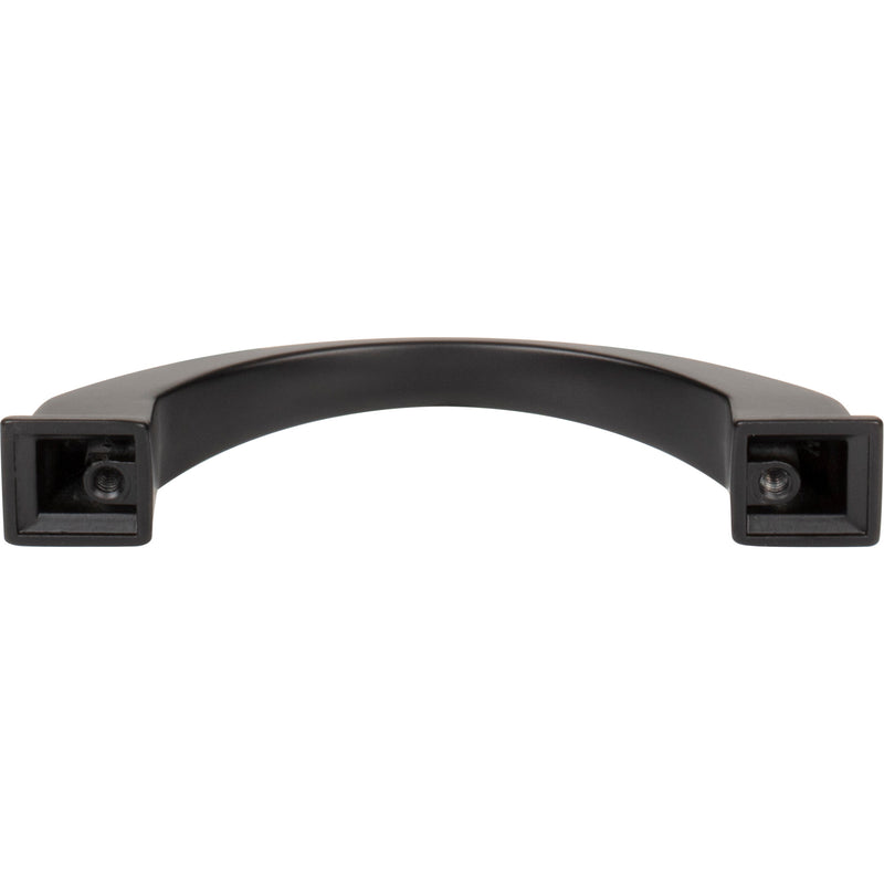 96 mm Center-to-Center Matte Black Arched Roman Cabinet Pull