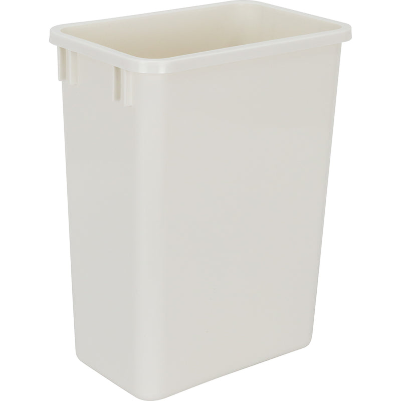 Box of 4 White 35 Quart Plastic Waste Containers