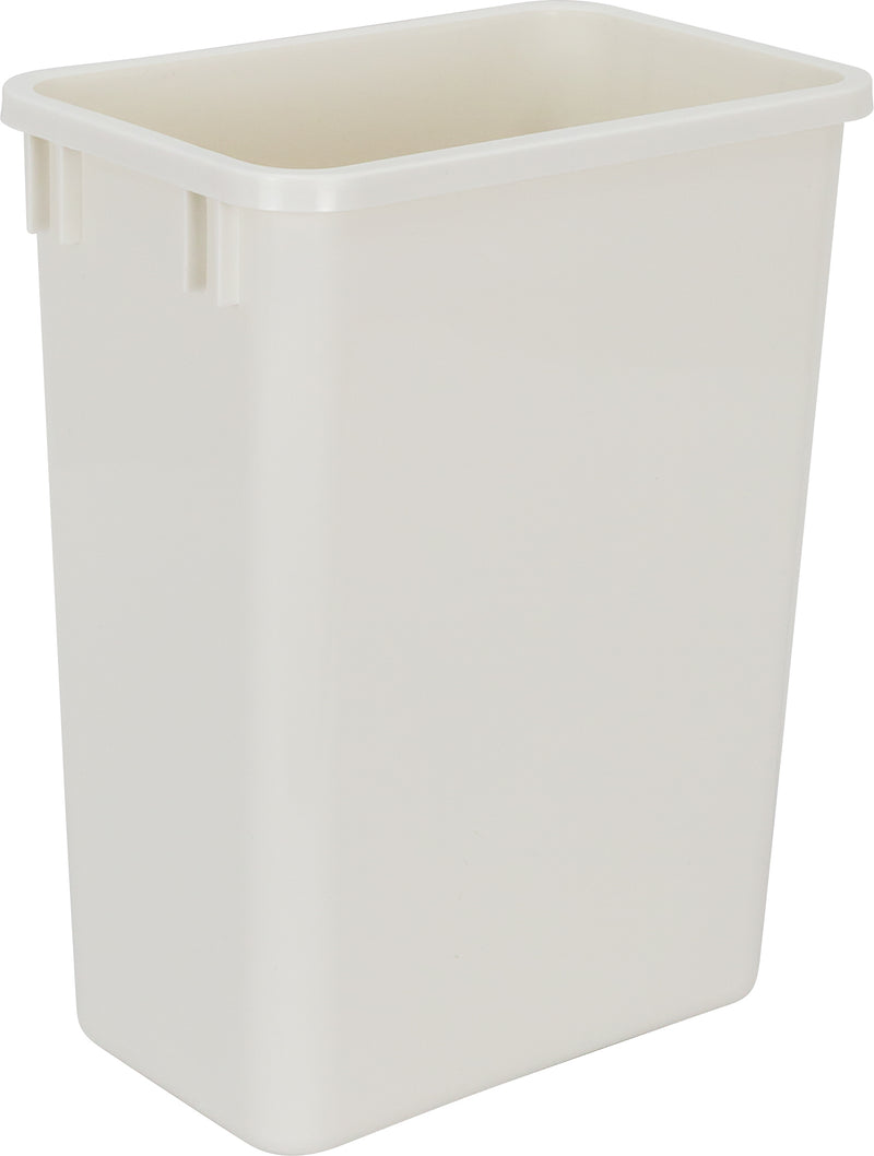 Single White 35 Quart Top-Mount Trashcan Pullout for 15" Opening