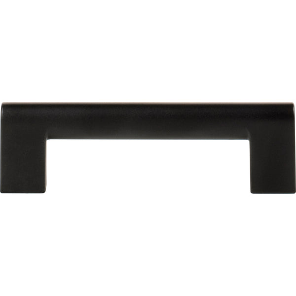 Round Rail Pull 3 3/4 Inch Matte Black