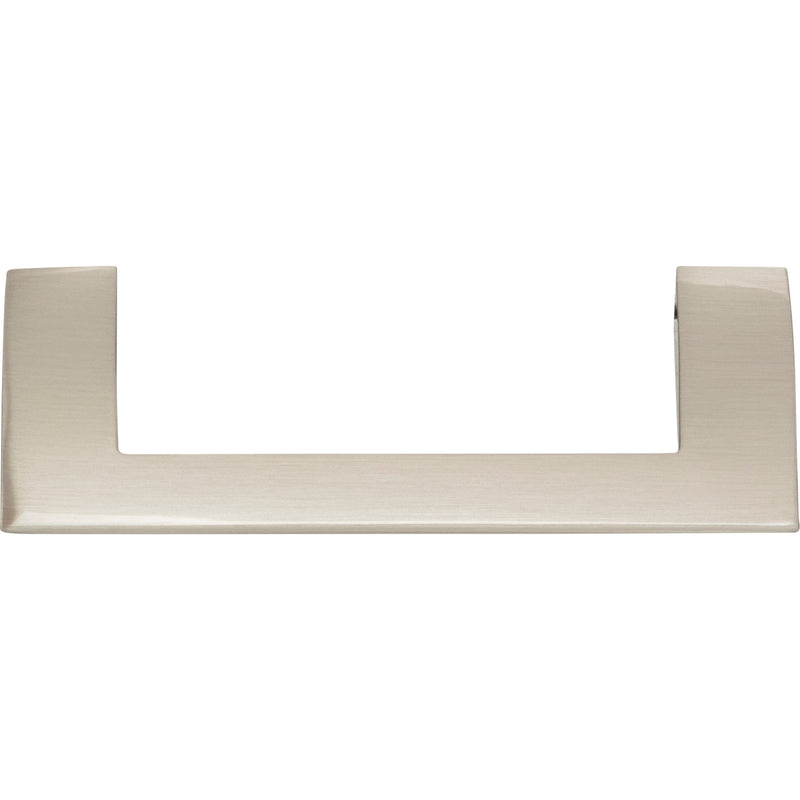 Angled Drop Pull 3 3/4 Inch (c-c) Brushed Nickel