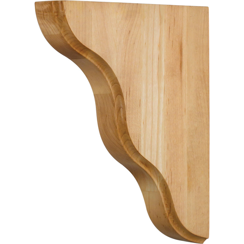 1-3/4" W x 7-1/2" D x 9-1/2" H Maple Smooth Contour Corbel