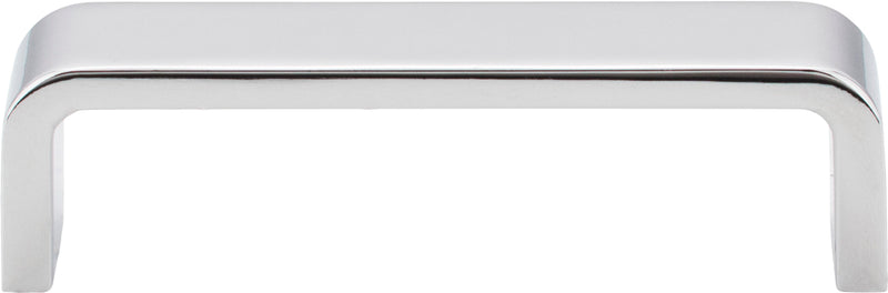 96 mm Center-to-Center Polished Chrome Square Asher Cabinet Pull