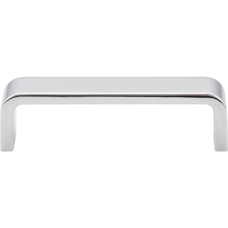 96 mm Center-to-Center Polished Chrome Square Asher Cabinet Pull