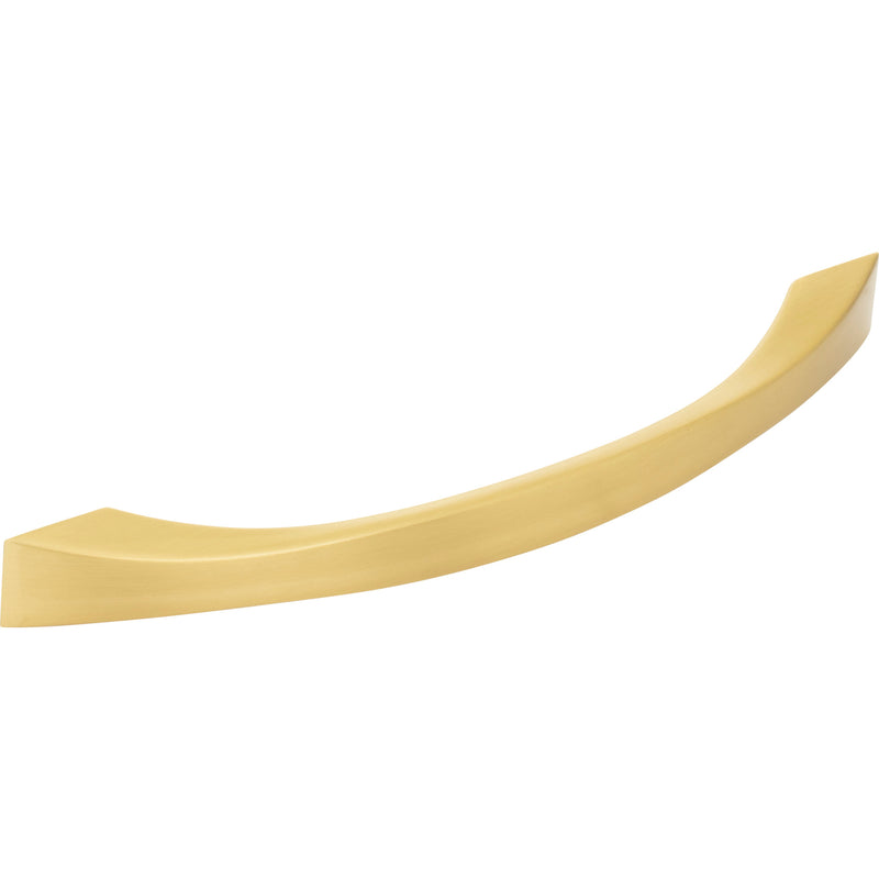 160 mm Center-to-Center Brushed Gold Flared Philip Cabinet Pull