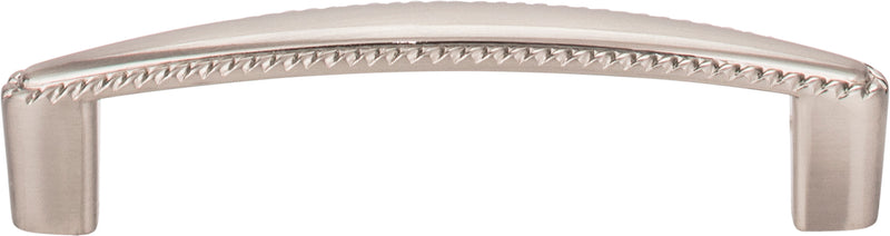 96 mm Center-to-Center Satin Nickel Rope Detailed Lindos Cabinet Pull