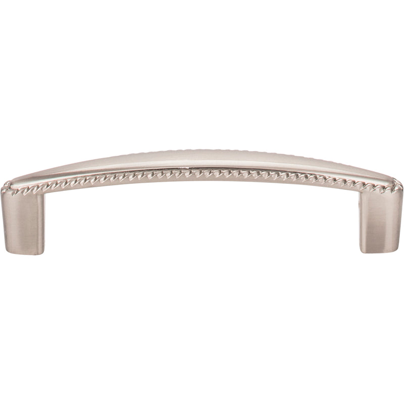 96 mm Center-to-Center Satin Nickel Rope Detailed Lindos Cabinet Pull