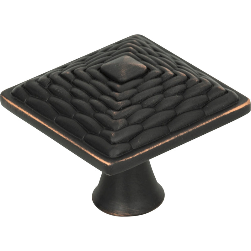 Mandalay Square Knob 1 1/4 Inch Venetian Bronze