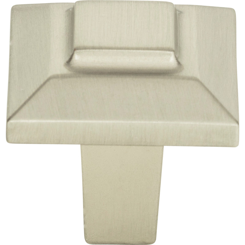 Trocadero Small Square Knob 1 Inch Brushed Nickel