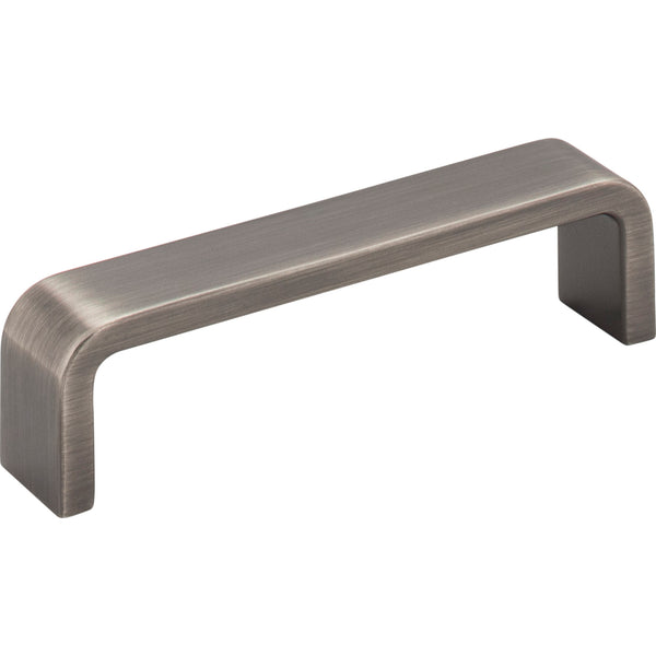 96 mm Center-to-Center Brushed Pewter Square Asher Cabinet Pull