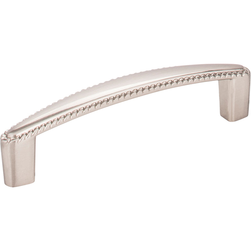 96 mm Center-to-Center Satin Nickel Rope Detailed Lindos Cabinet Pull