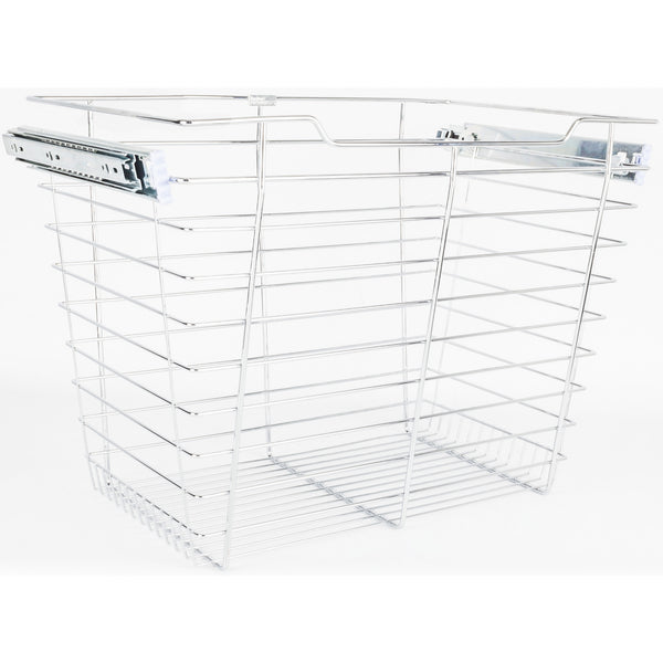 Chrome Closet Pullout Basket with Slides 16"D x 23"W x 17"H