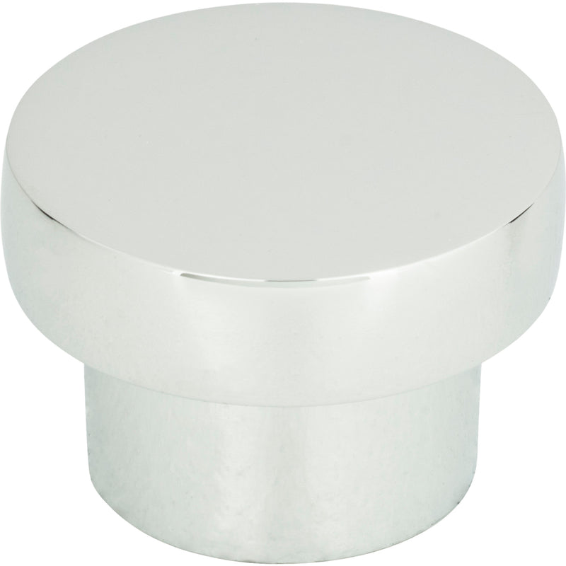 Chunky Round Knob Medium 1 7/16 Inch Polished Chrome