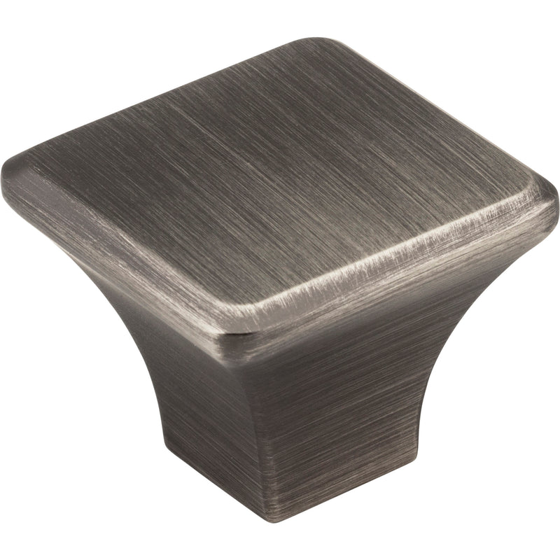 1-1/4" Overall Length Brushed Pewter Square Marlo Cabinet Knob