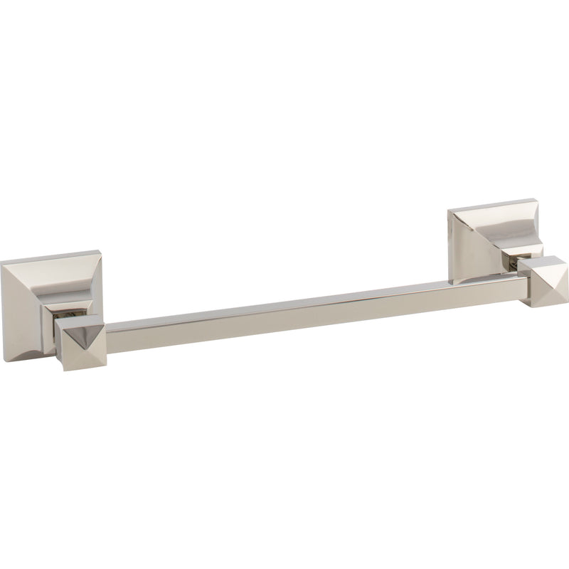 Gratitude Bath Towel Bar 12 Inch Single Polished Nickel