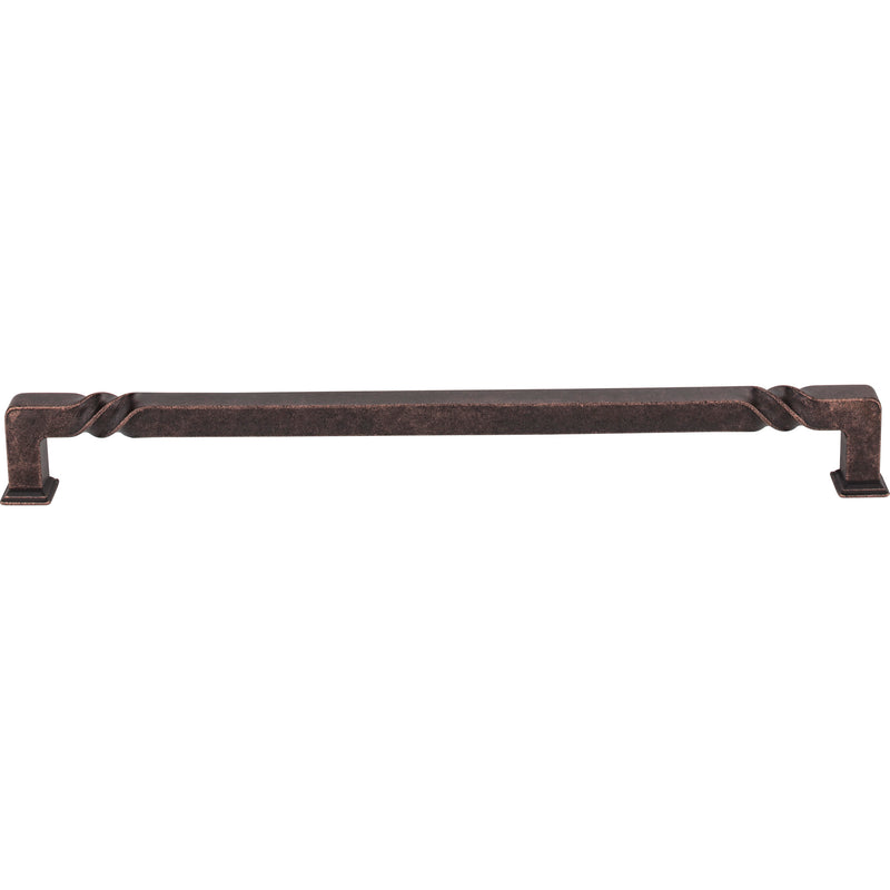 12" Center-to-Center Distressed Oil Rubbed Bronze Rustic Twist Tahoe Appliance Handle