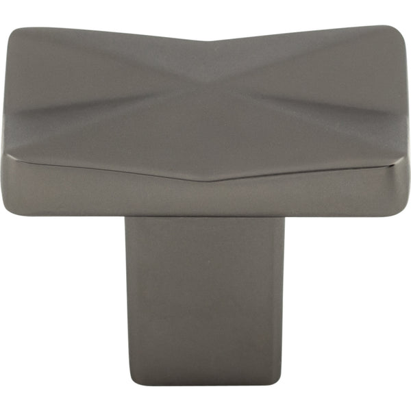 Quilted Knob 1 1/4 Inch Ash Gray